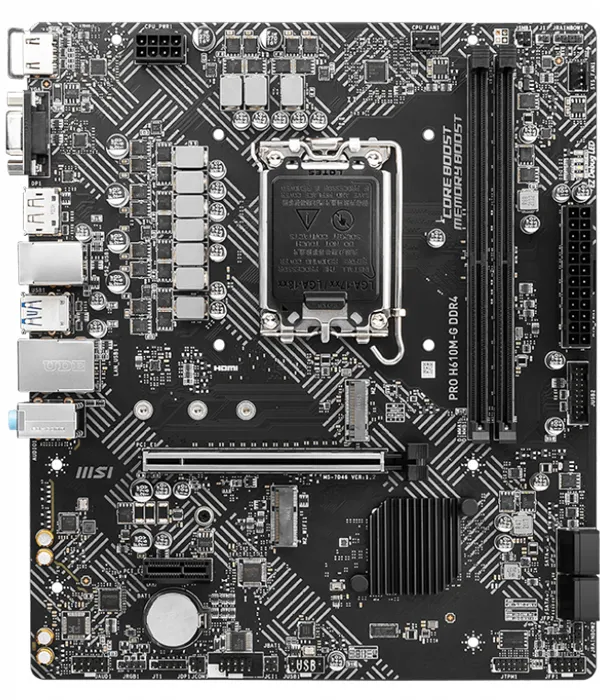 Ürün MSI PRO H610M-G DDR4 3200MHZ mATX 1700p Görsel