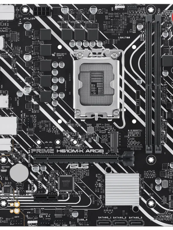 Ürün ASUS PRIME H610M-K ARGB DDR5 5600MHz M.2 HDMI VGA mATX 1700p Görsel