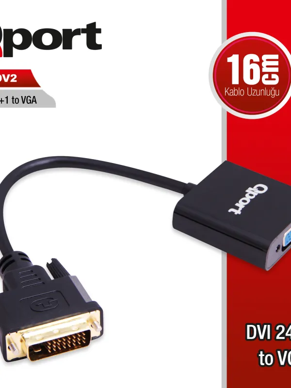 Ürün  QPORT Q-VDV2 DVI TO VGA 24+1 ÇEVİRİCİ Görsel
