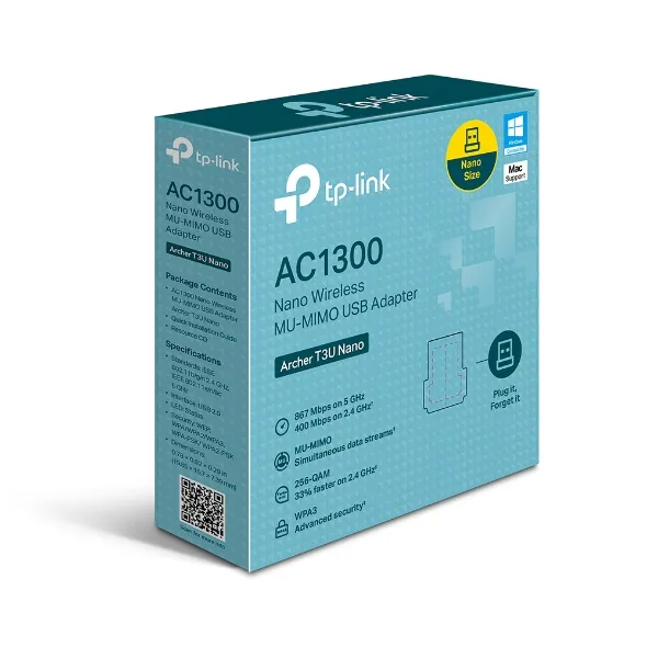 Ürün TP-LINK ARCHER T3U NANO 1300MBPS DUAL BAND ADAPTÖR Görsel