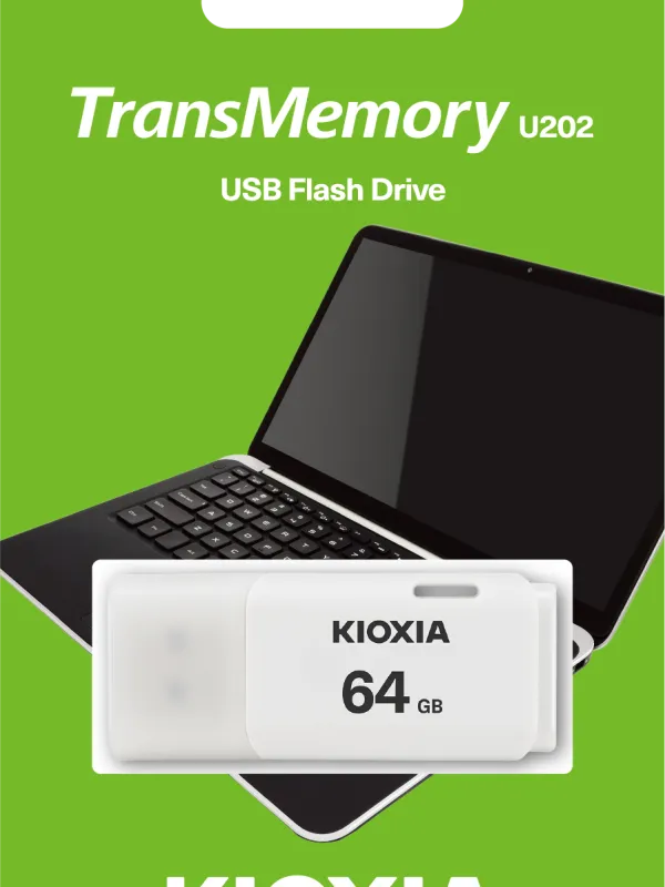 Ürün 64GB USB2.0 KIOXIA BEYAZ USB BELLEK LU202W064GG4 Görsel