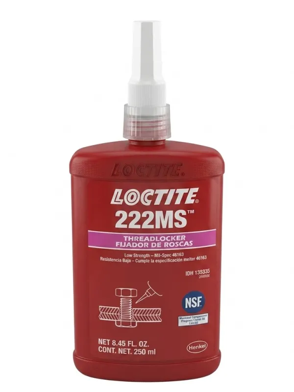 Ürün Loctite 222MS Düşük Mukavemetli Vida Gevşemezlik İlacı - 250 ml Görsel