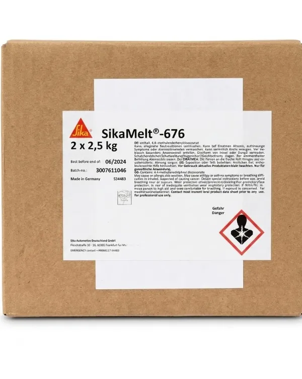 Ürün SikaMelt-676 Reaktif Poliüretan (PUR) Hotmelt Yapıştırıcı - 2 x 2,5 kg Görsel
