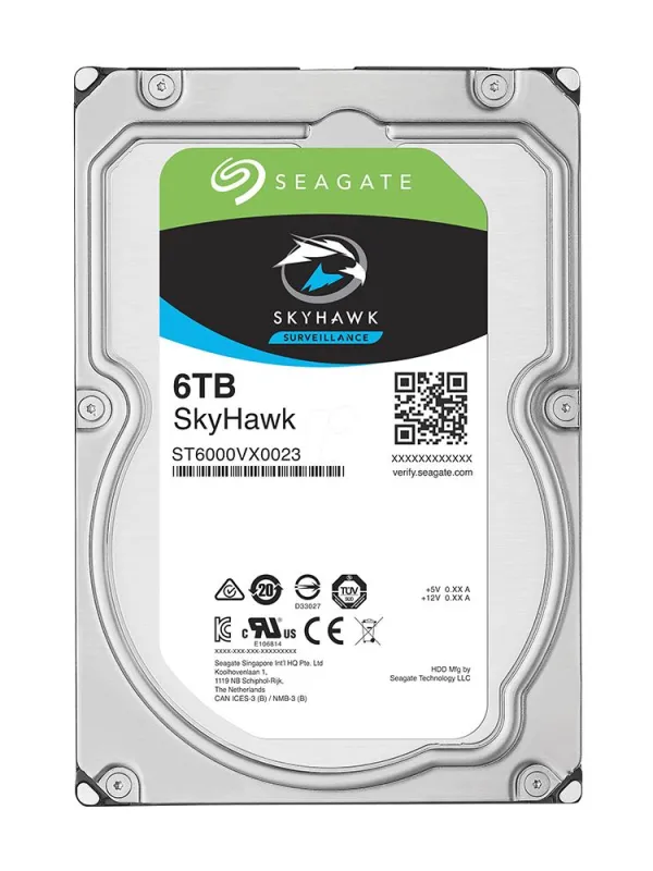 Ürün 6TB SEAGATE SKYHAWK 256MB 7/24 RV ST6000VX008 Görsel