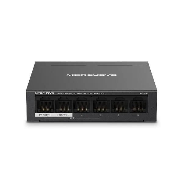 Ürün MERCUSYS MS106LP 4 PORT 10/100 POE+2PORT 10/100 SW Görsel